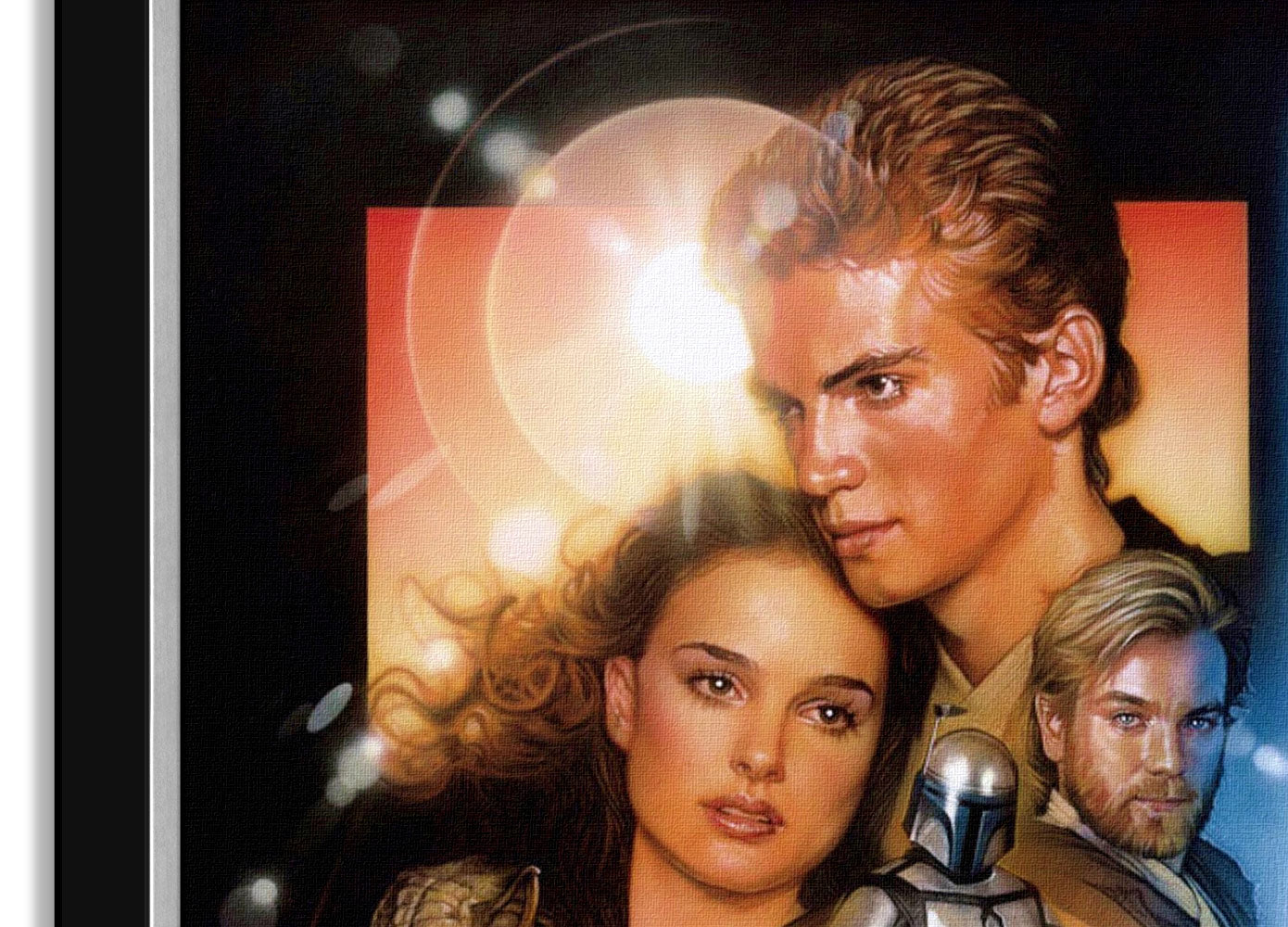 STAR WARS EP II ATTACK OF THE CLONESMOVIE POSTER REPRINT - FRAMED 33.5'X23.5' - Image 2
