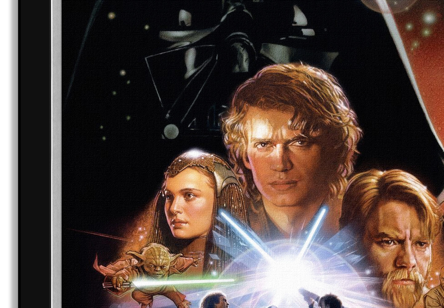 STAR WARS EP III REVENGE OF THE SITH MOVIE POSTER REPRINT - FRAMED 33.5'X23.5' - Image 2