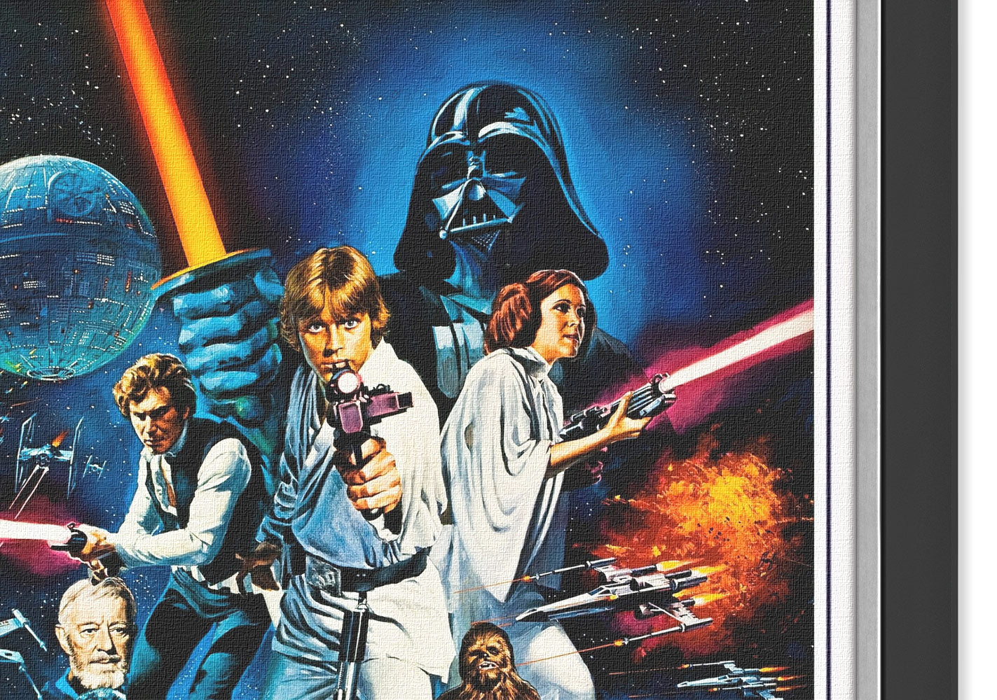 STAR WARS EP IV A NEW HOPEBLASTERSMOVIE POSTER REPRINT - FRAMED 33.5"X23.5"