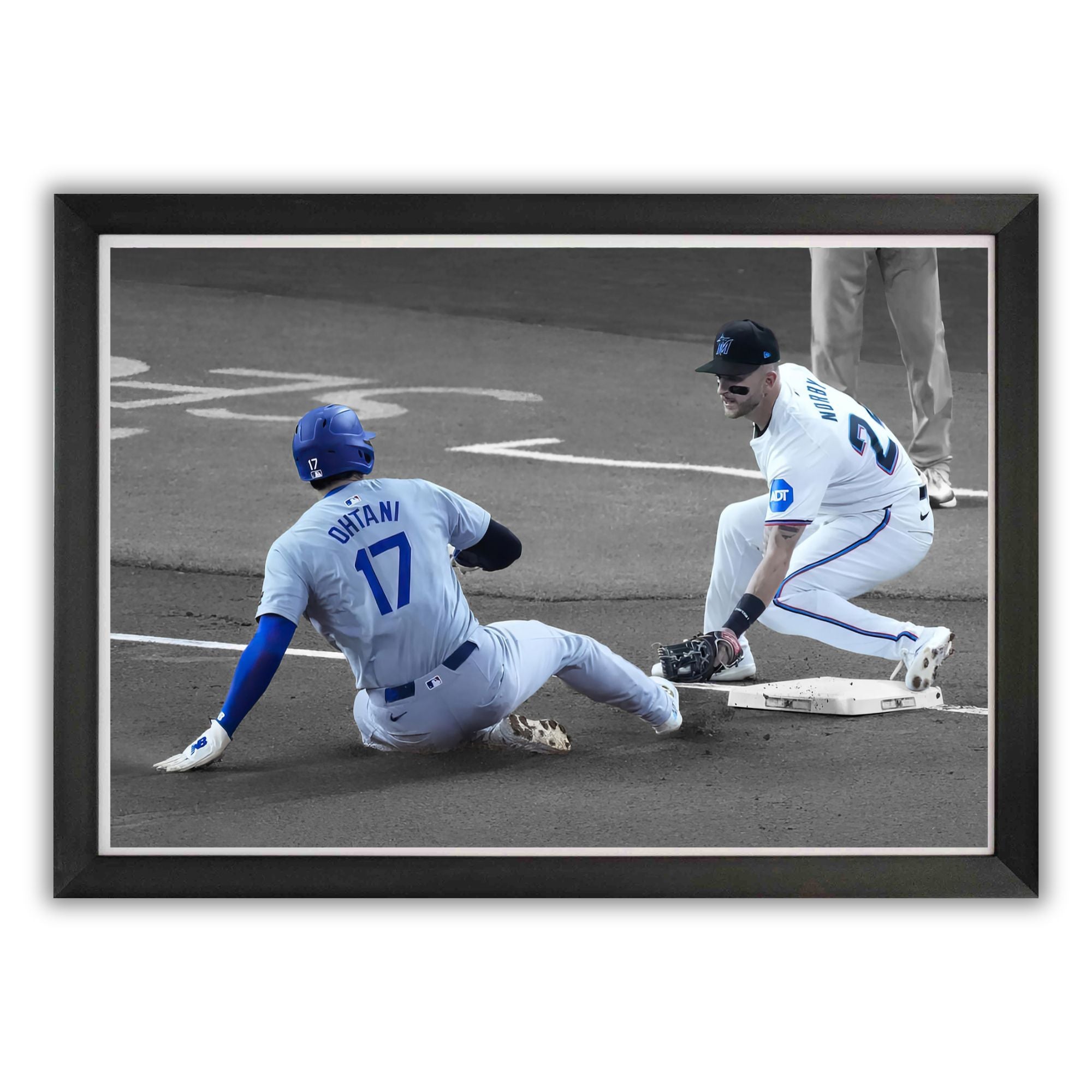 SHOHEI OHTANI FRAMED CANVAS RECORD SETTING 50TH STOLEN BASE - LA DODGERS 33'X23'