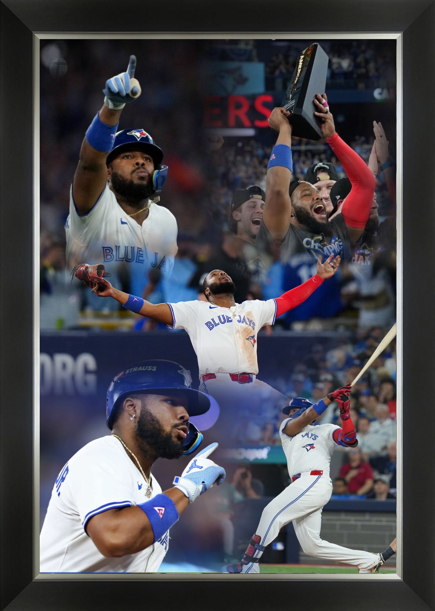 VLADIMIR GUERRERO JR. ALCS 2025 FRAMED COLLAGE - TORONTO BLUE JAYS 33.5' X 23.5'