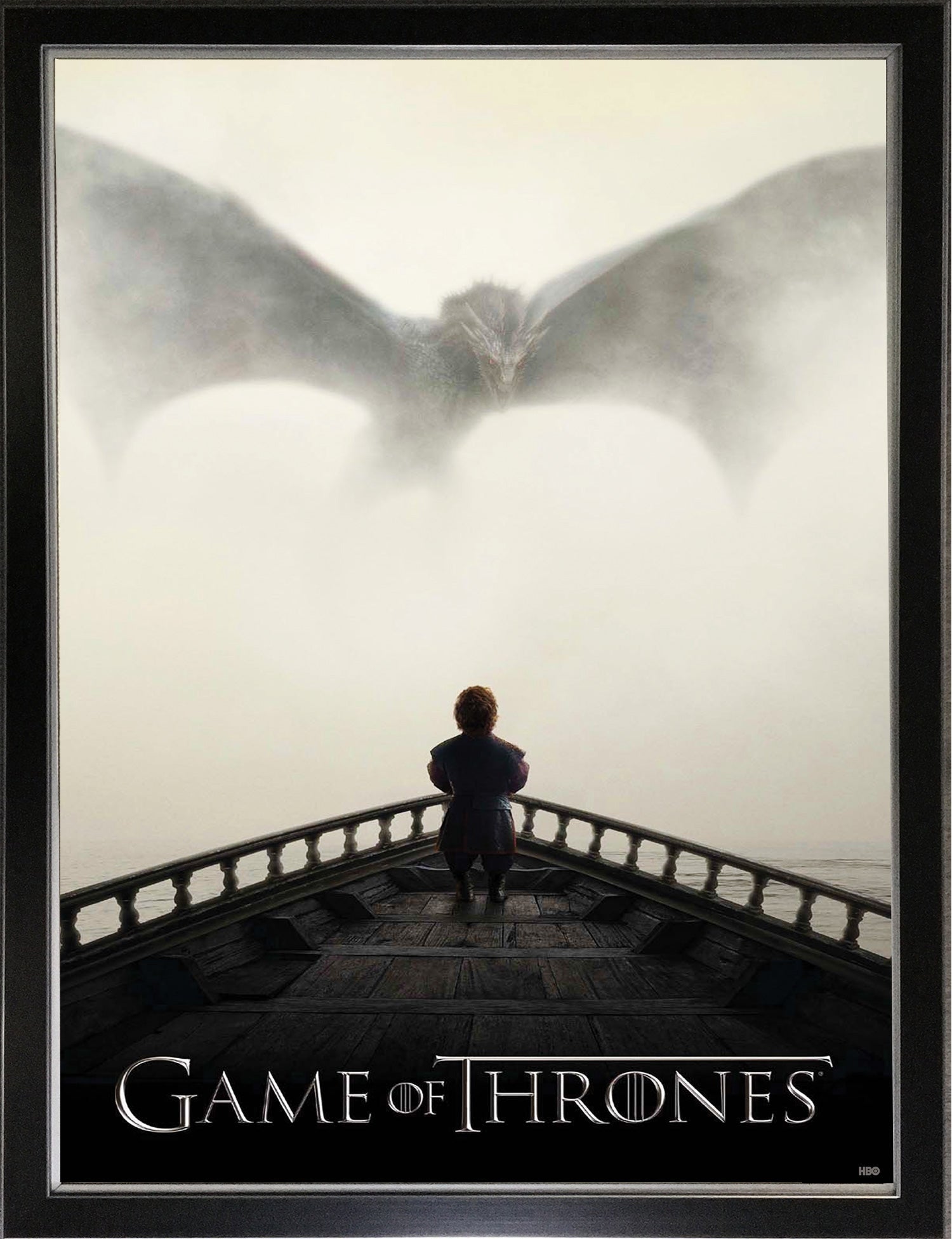 GAME OF THRONES - MUSEUM FRAMED POSTER OF DRAGON (37' BY 25.5')