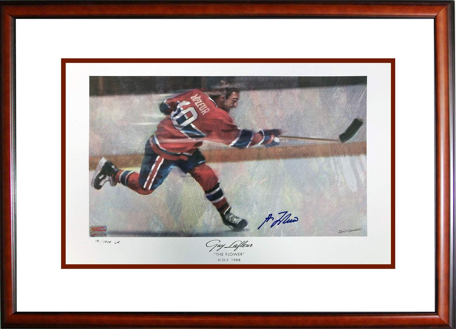 GUY LAFLEUR #10 OF 1010 LIMITED EDITION SIGNED LITHOGRAPH (24' BY 20')