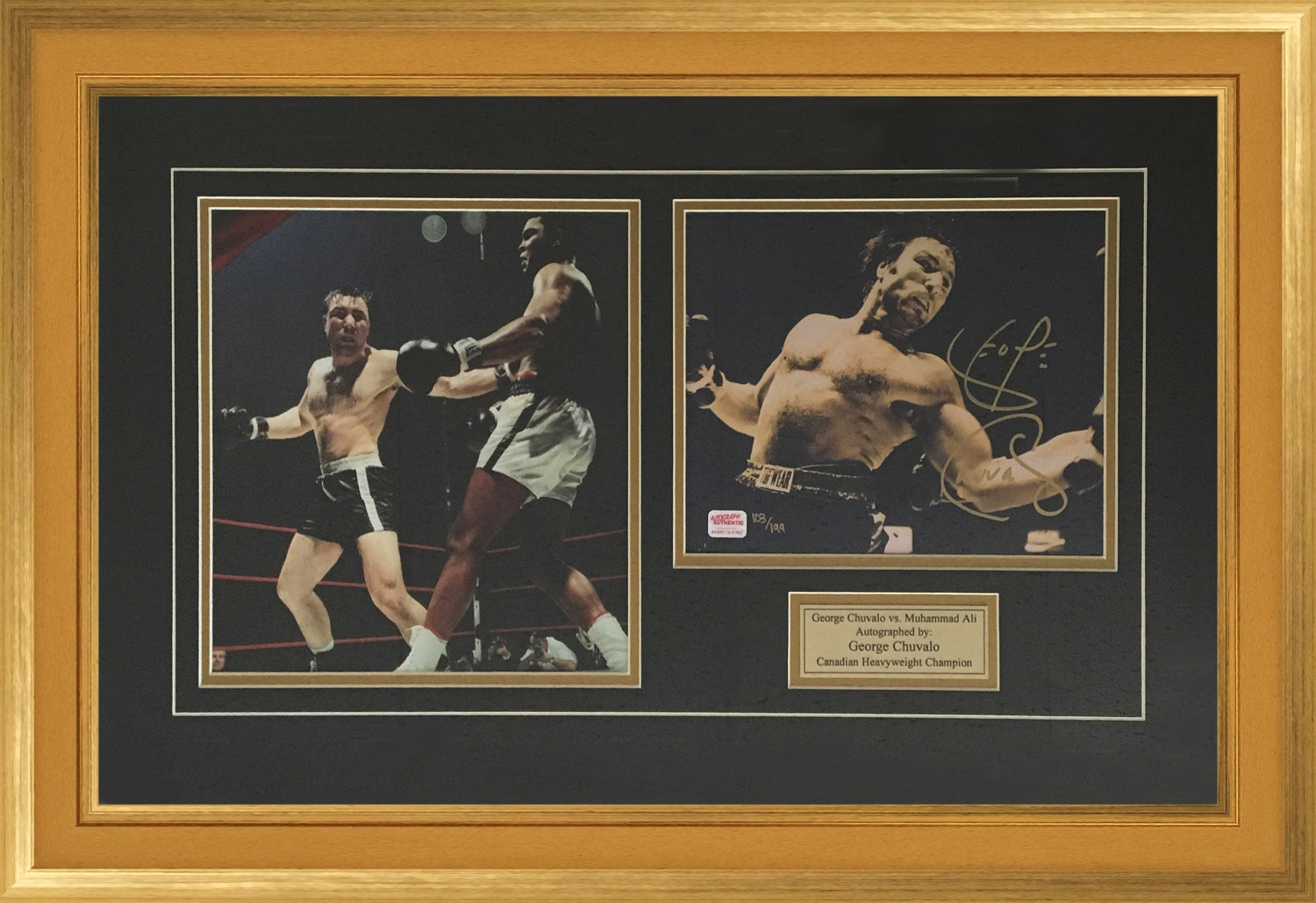 MUHAMMAD ALI AND GEORGE CHUVALO DOUBLE PHOTO - LIMITED EDITION OF 199 (32'X24')