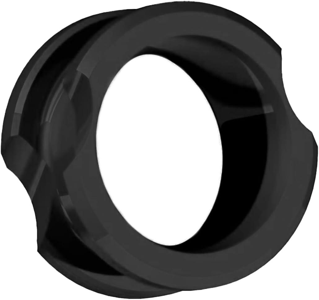 Black cylindrical car cup holder expander with wide opening