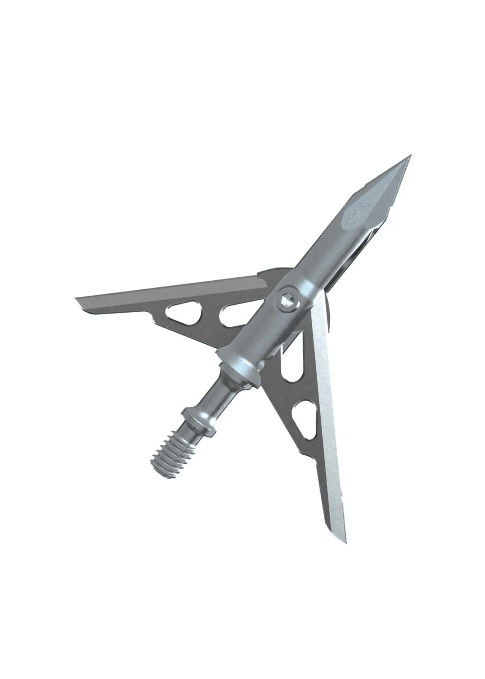 G5 Outdoors T2 expandable broadhead with stainless steel blades on white background