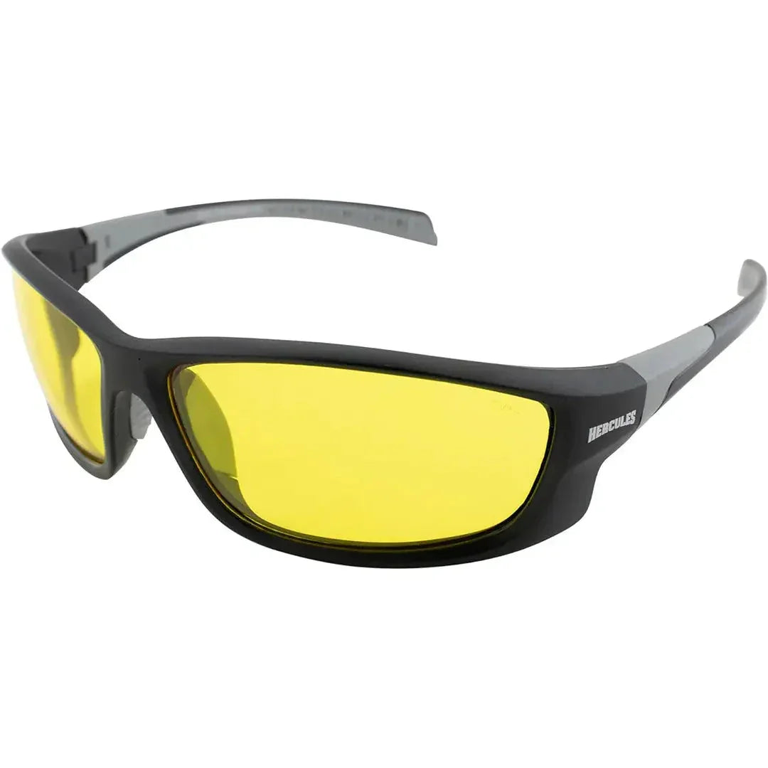 Global Vision Hercules 1 motorcycle sunglasses with yellow lenses and black frame