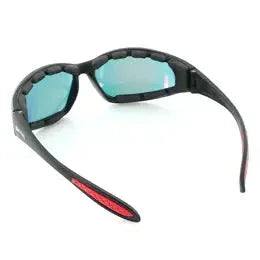 Global Vision Hercules-1 Plus GT safety glasses with black frame and blue-tinted lenses