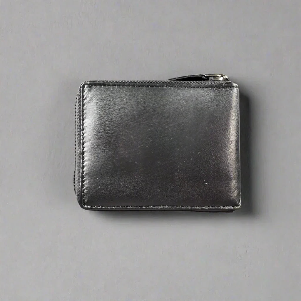 Greenwood Men's Leather Wallet. Premium RFID Protection Zip-Around Wallet