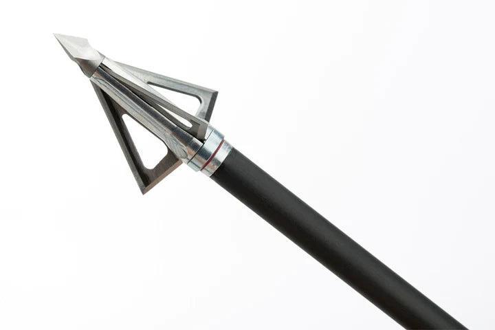 Grim Reaper Archery Hades fixed blade broadhead arrow close-up on white background