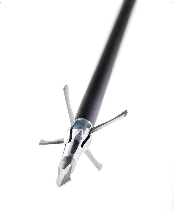 Grim Reaper Archery Pro Series mechanical broadhead with open blades on white background