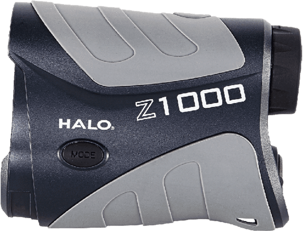 Halo Z1000 rangefinder device in grey and black with mode button and bold branding