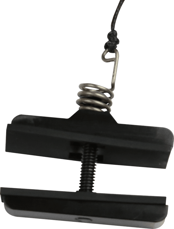 Black Hamskea archery standard limb clamp kit with coiled spring and adjustment screw