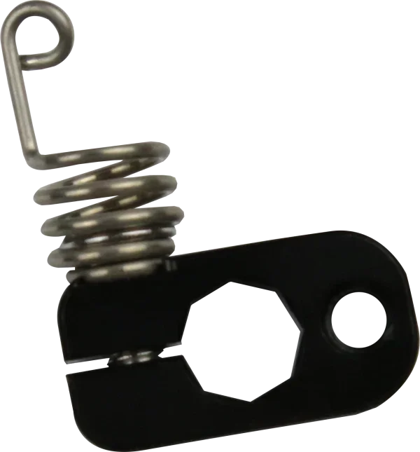 Hybrid lever arm with metal spring, black plastic component for archery rest