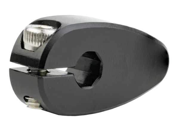 Black metal primer lever arm with adjustment screw for reloading press