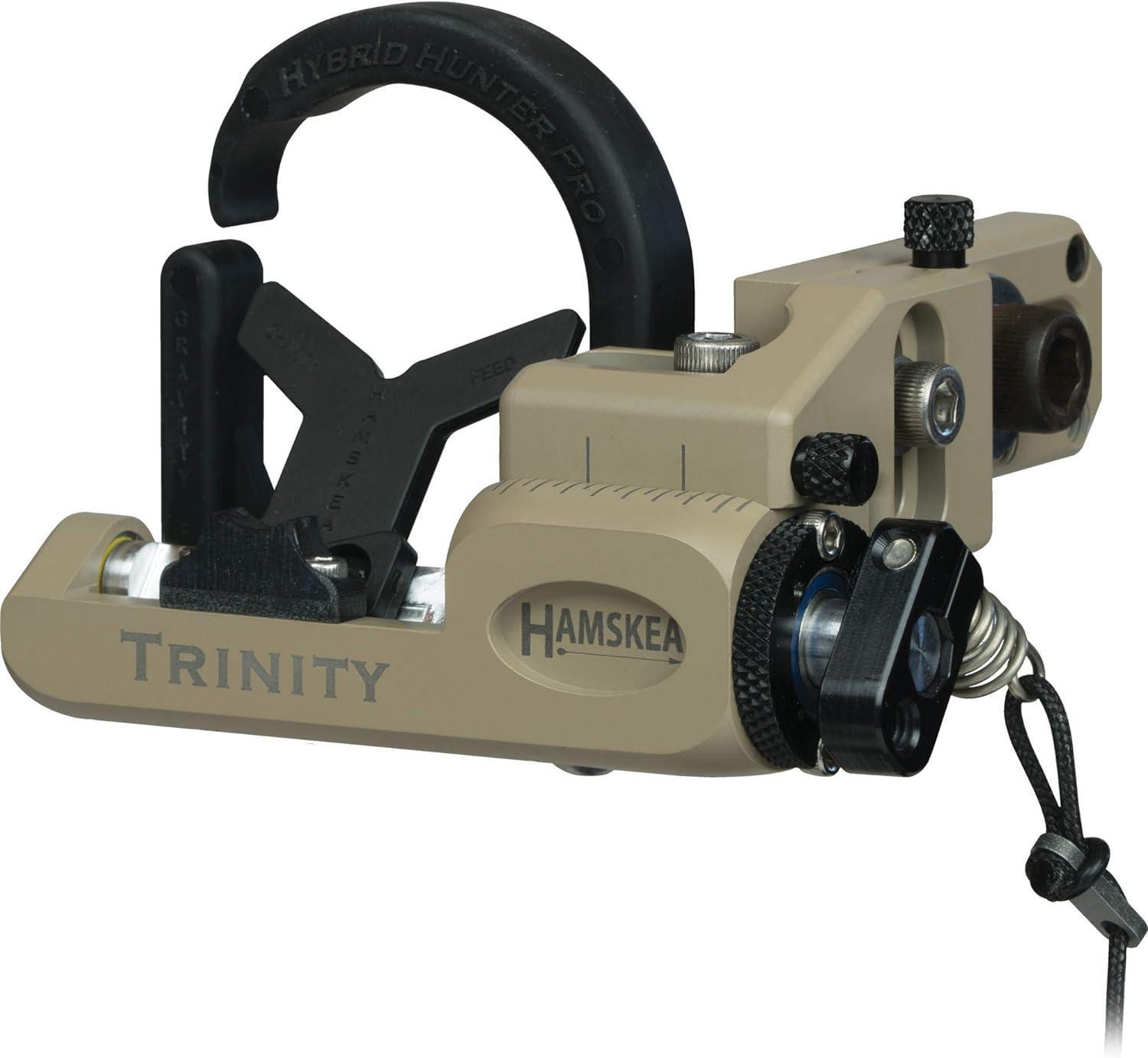 Hamskea Trinity Hunter Pro Micro-Tune arrow rest in tan and black for archery bows