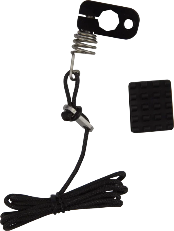 Universal Limb Clamp EZ Glide with black cord and rubber grip pad on white background