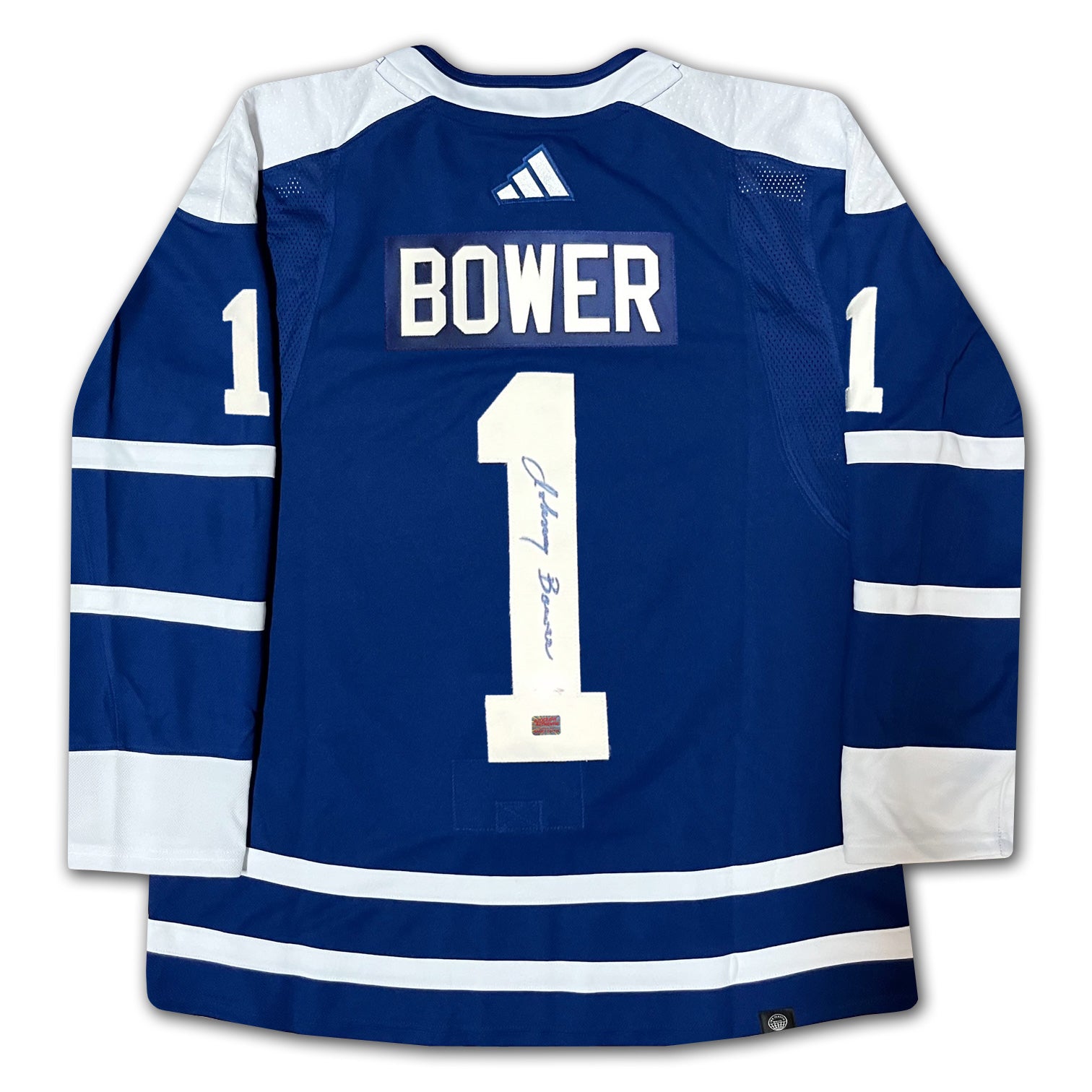 JOHNNY BOWER SIGNED TORONTO MAPLE LEAFS REVERSE RETRO JERSEY