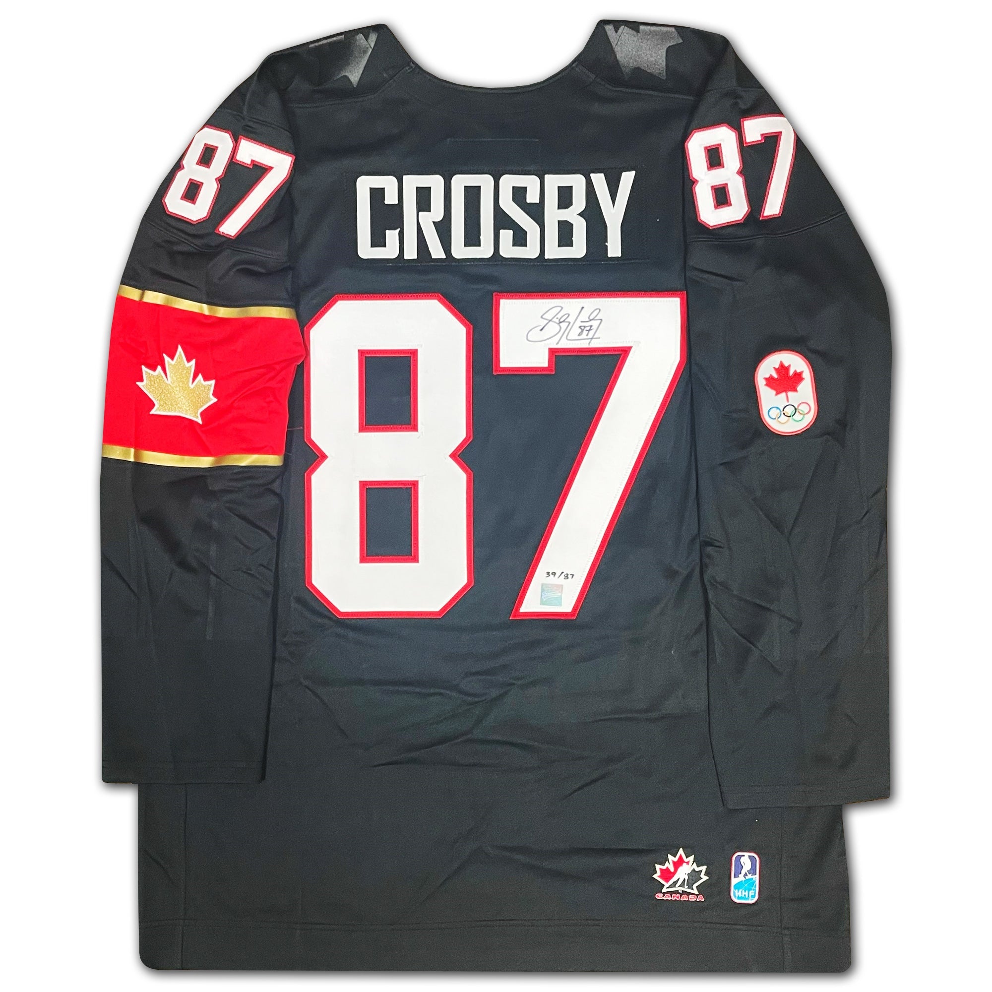 SIDNEY CROSBY SIGNED JERSEY TEAM CANADA 2014 LTD ED /87