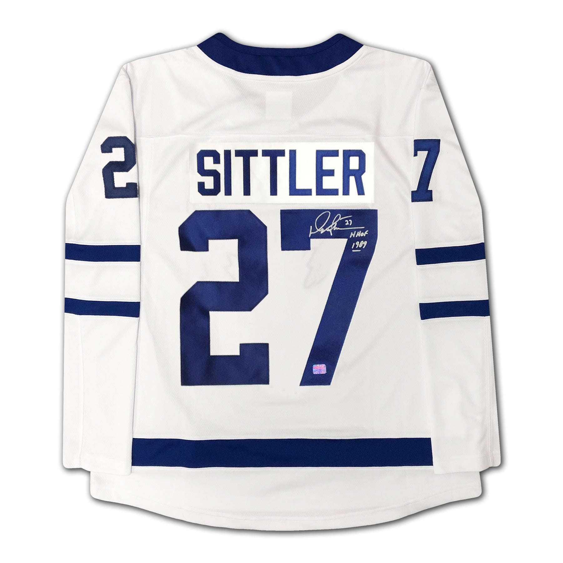 DARRYL SITTLER AUTOGRAPHED TORONTO MAPLE LEAFS WHITE JERSEY – SIGNED NHL HOCKEY MEMORABILIA COLLECTIBLE (SIZE L OR XL) - Image 2