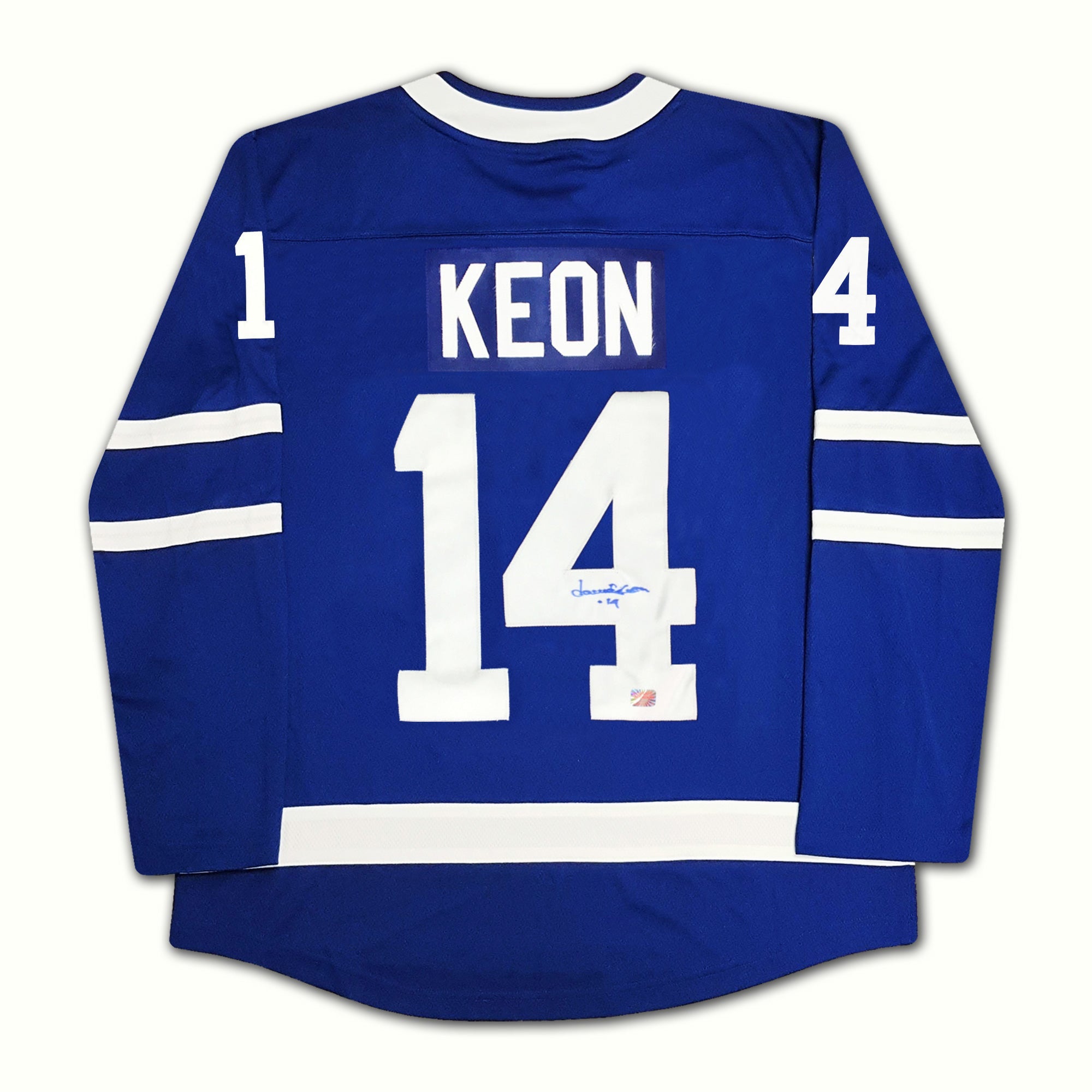 DAVE KEON AUTOGRAPHED BLUE TORONTO MAPLE LEAFS JERSEY - Image 2