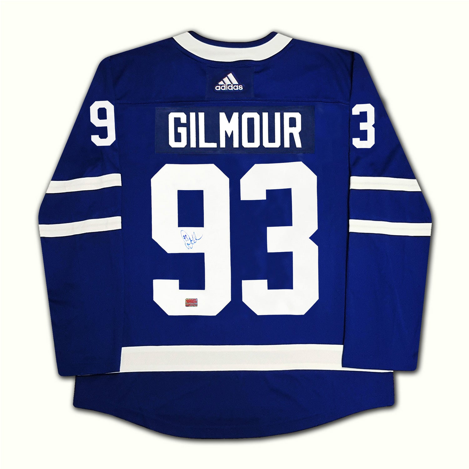 DOUG GILMOUR SIGNED ADIDAS BLUE TORONTO MAPLE LEAFS JERSEY