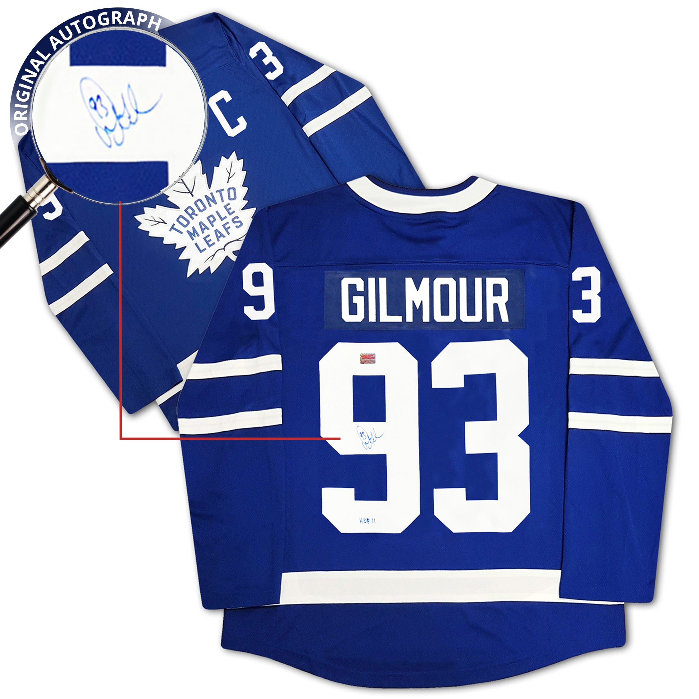 DOUG GILMOUR SIGNED ADIDAS BLUE TORONTO MAPLE LEAFS JERSEY - Image 2