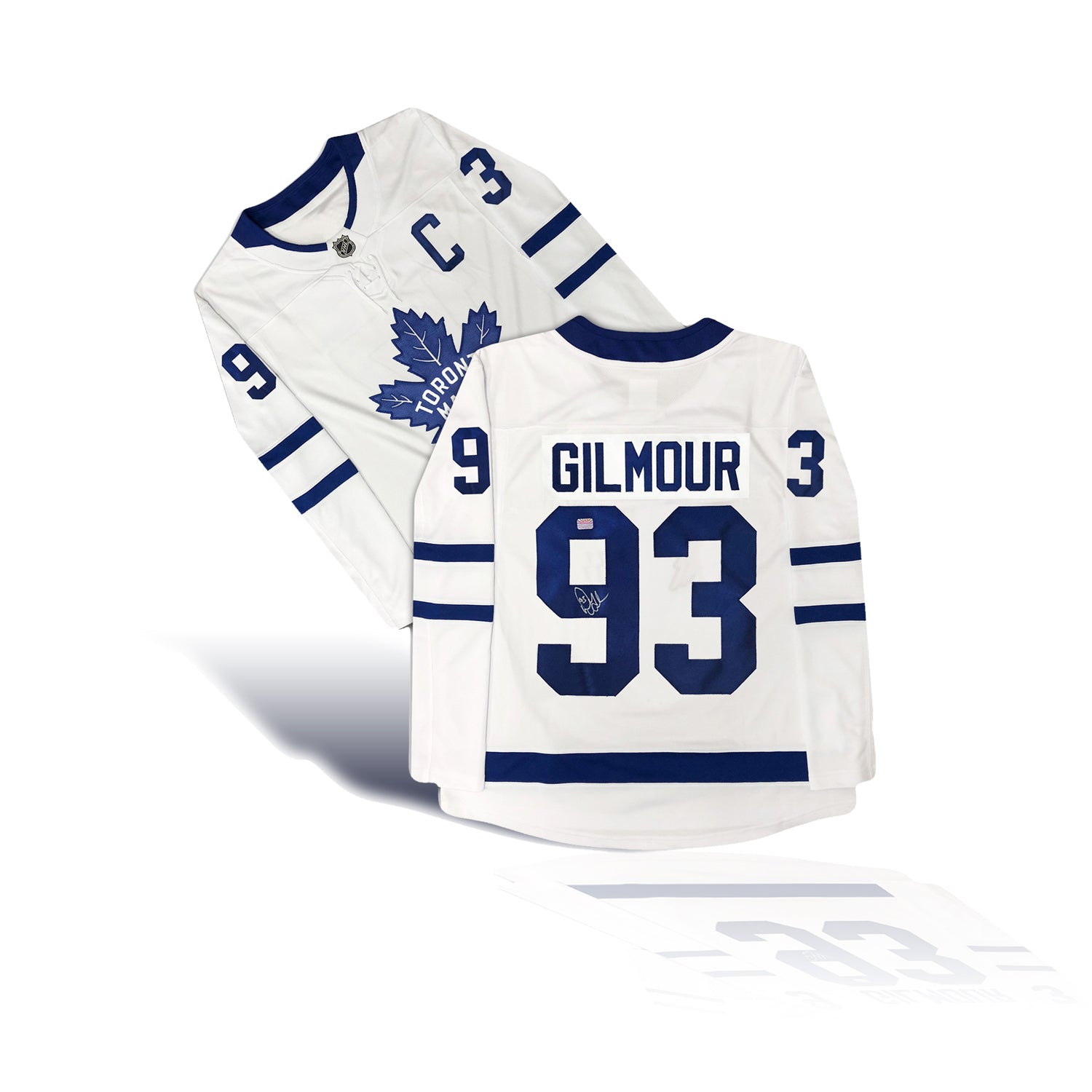 DOUG GILMOUR SIGNED FANATICS WHITE TORONTO MAPLE LEAF JERSEY