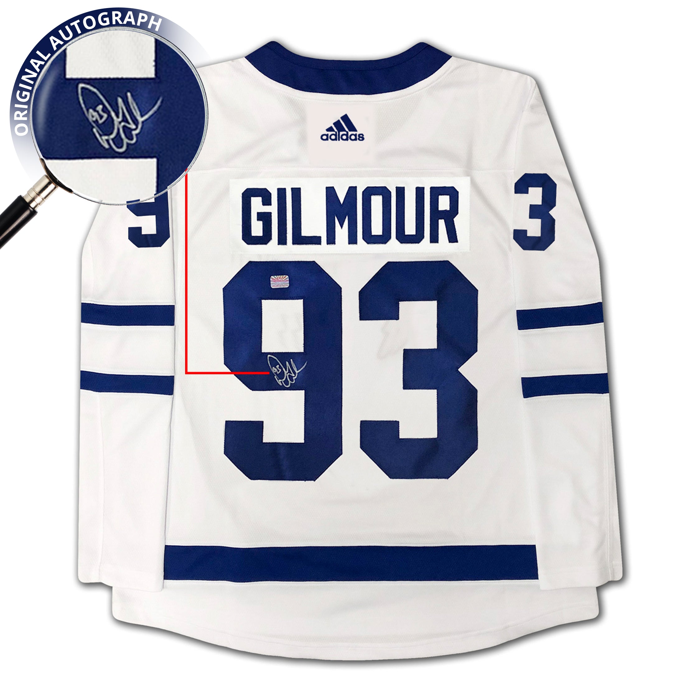 DOUG GILMOUR SIGNED FANATICS WHITE TORONTO MAPLE LEAF JERSEY - Image 2