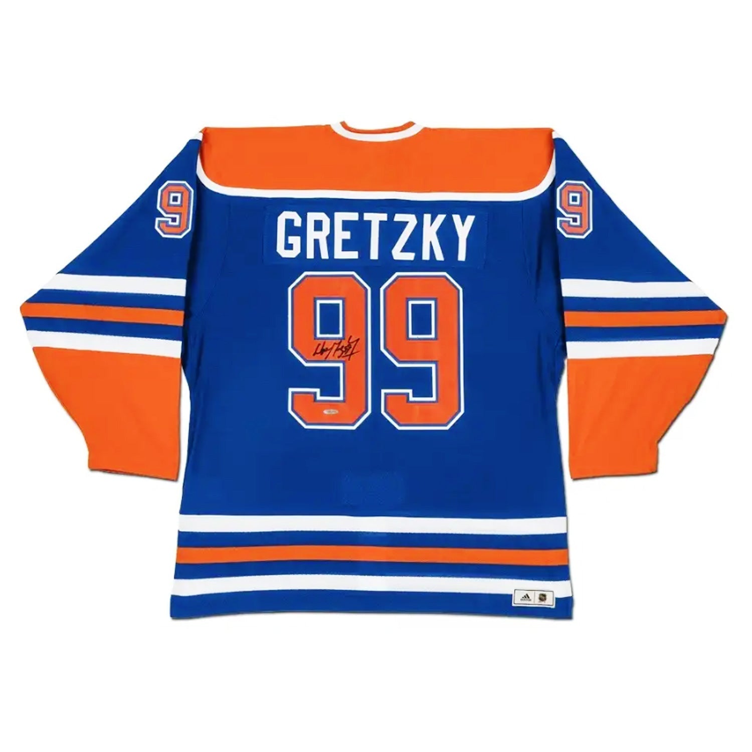 WAYNE GRETZKY AUTOGRAPHED BLUE ADIDAS EDMONTON OILERS JERSEY - UDA COA
