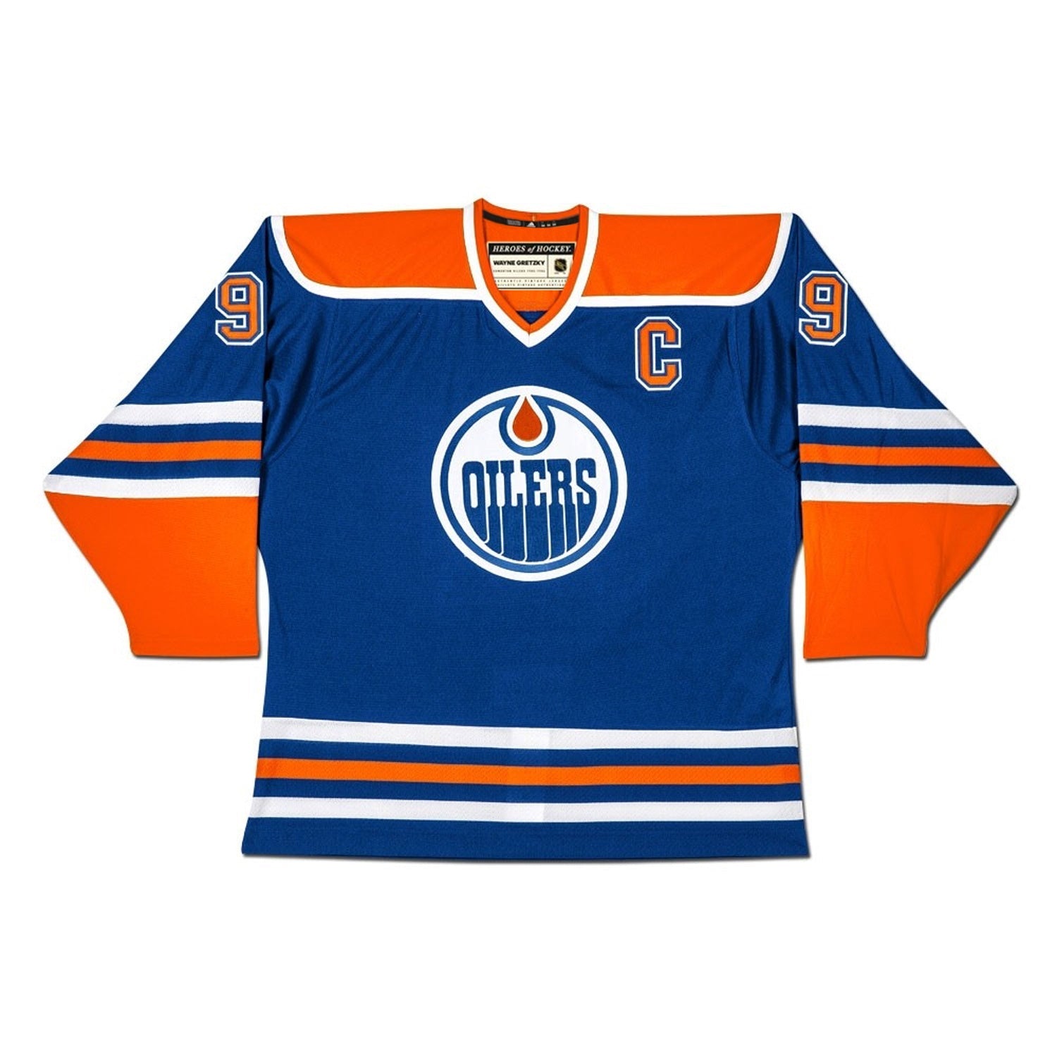 WAYNE GRETZKY AUTOGRAPHED BLUE ADIDAS EDMONTON OILERS JERSEY - UDA COA