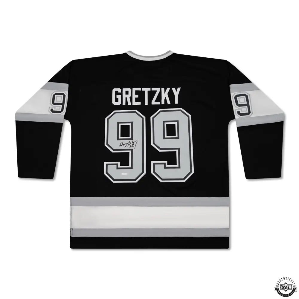 WAYNE GRETZKY SIGNED THROWBACK JERSEY MITCHELL & NESS '92-93 - L.A. KINGS - UDA - Image 2