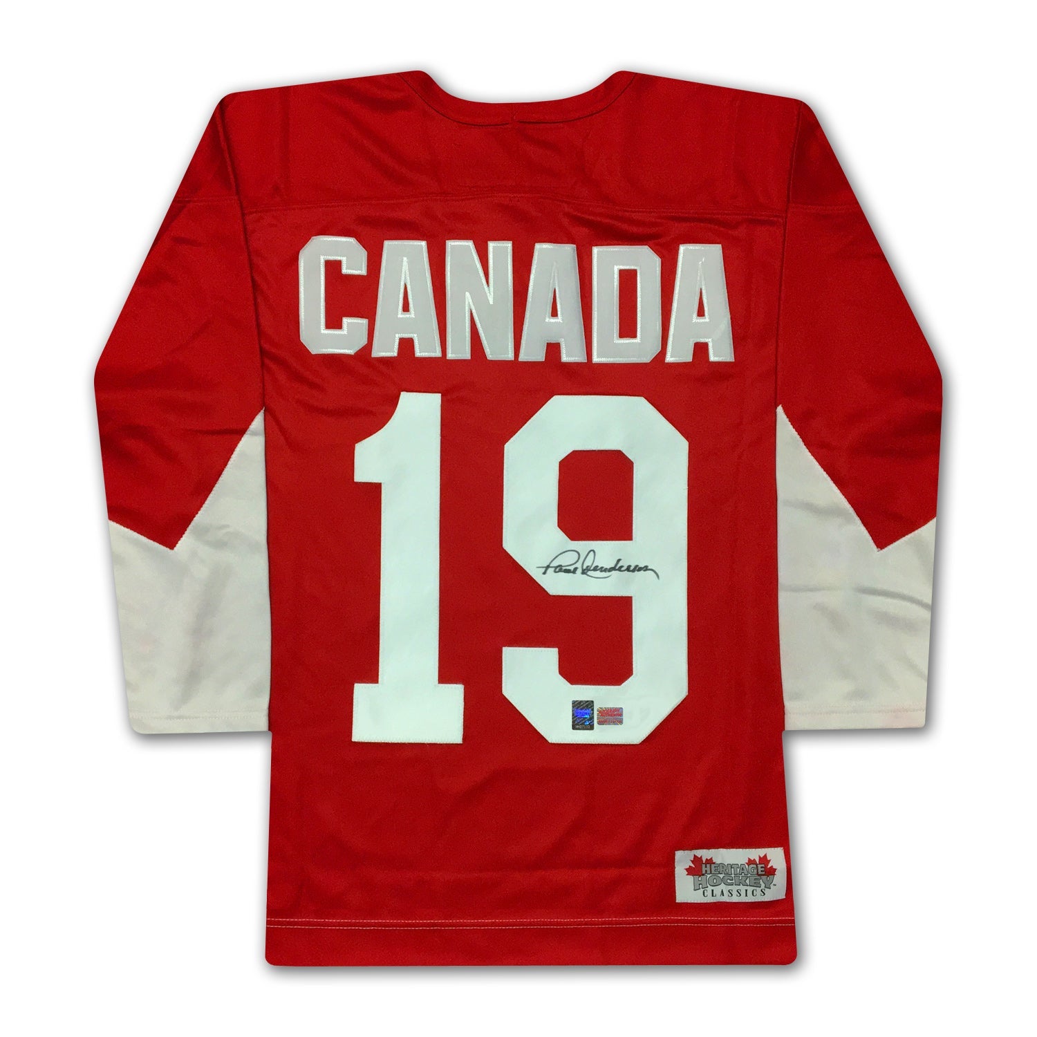 PAUL HENDERSON TEAM CANADA SIGNED 1972 RED JERSEY - SUMMIT SERIES