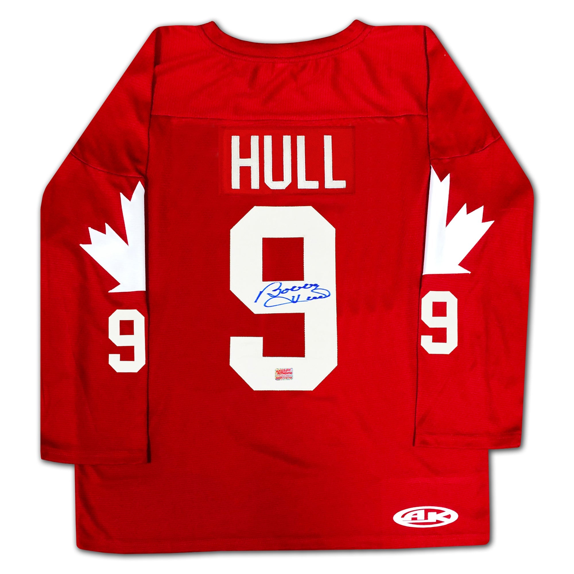 BOBBY HULL AUTOGRAPHED RED TEAM CANADA JERSEY