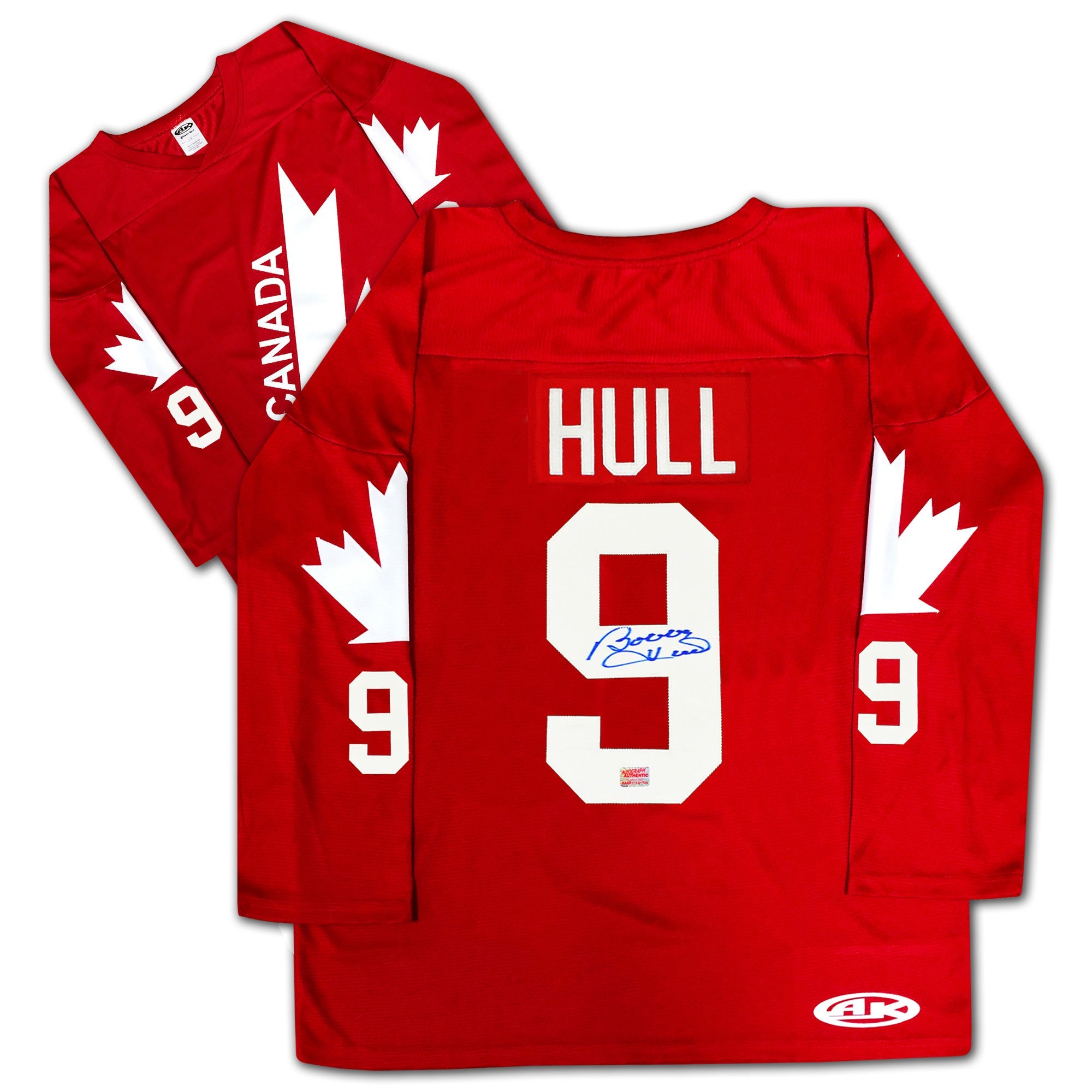 BOBBY HULL AUTOGRAPHED RED TEAM CANADA JERSEY