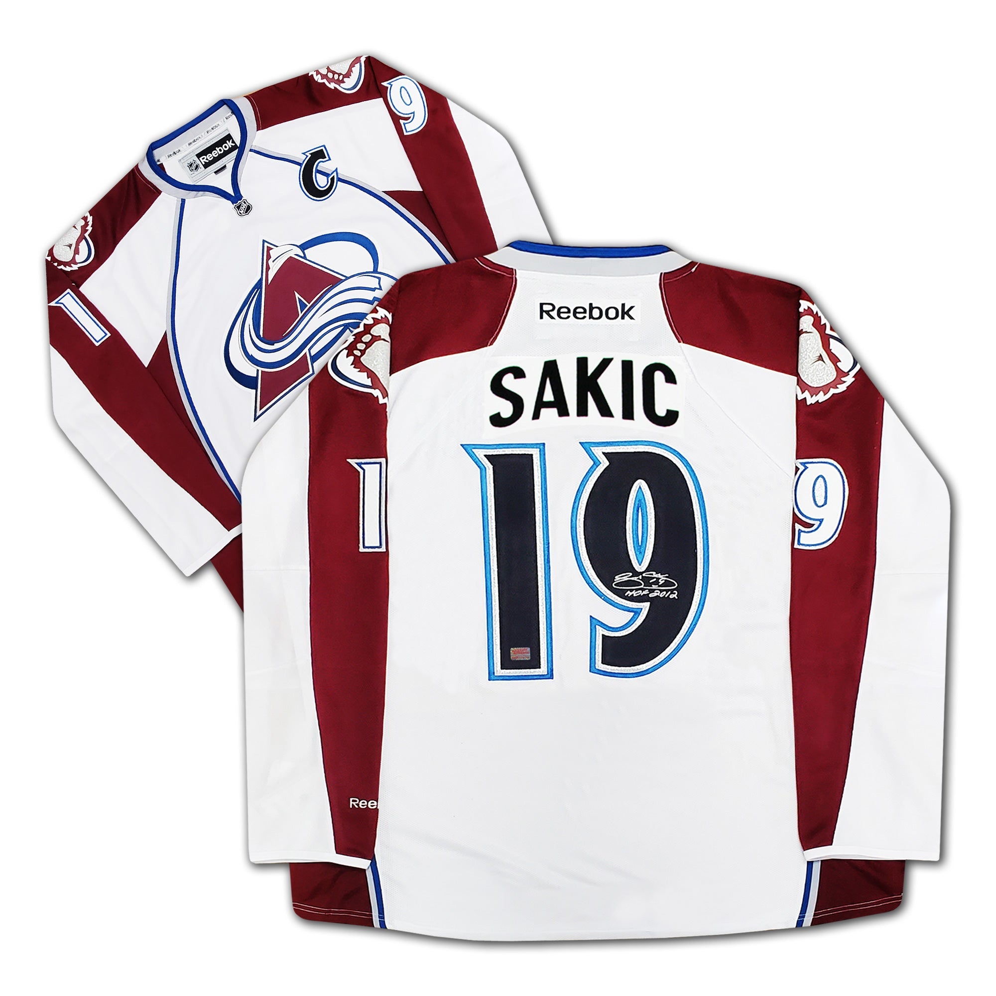 JOE SAKIC AUTOGRAPHED JERSEY COLORADO AVALANCE - WHITE
