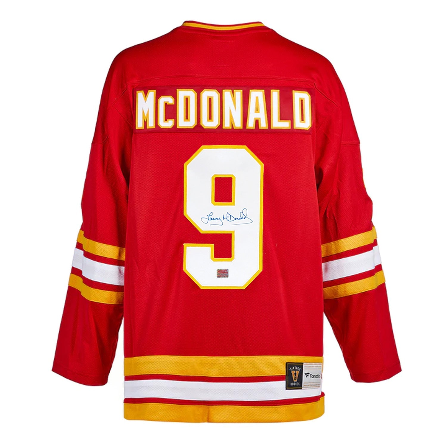 LANNY MCDONALD AUTOGRAPHED CALGARY FLAMES JERSEY