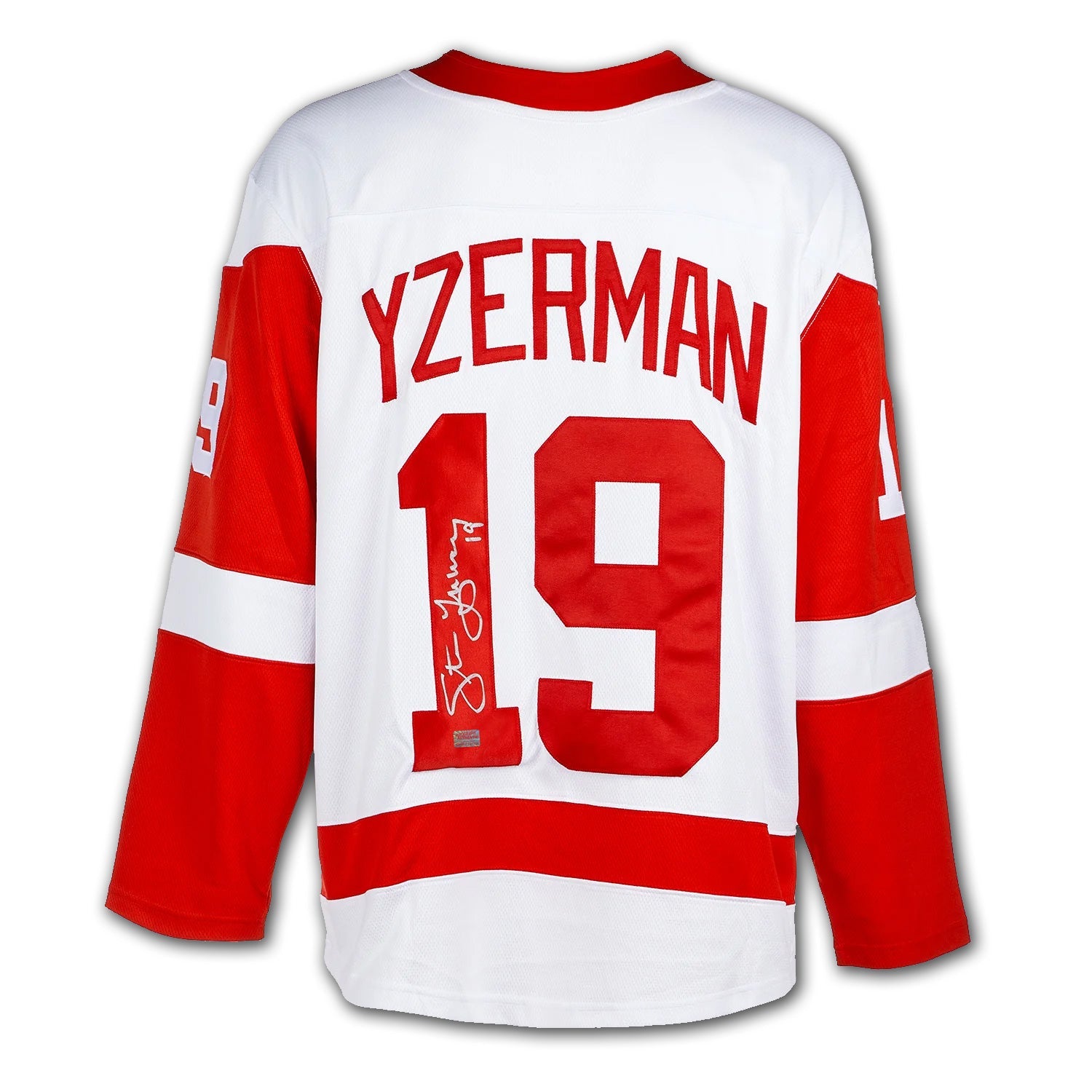 STEVE YZERMAN AUTOGRAPHED WHITE DETROIT RED WINGS JERSEY - Image 2