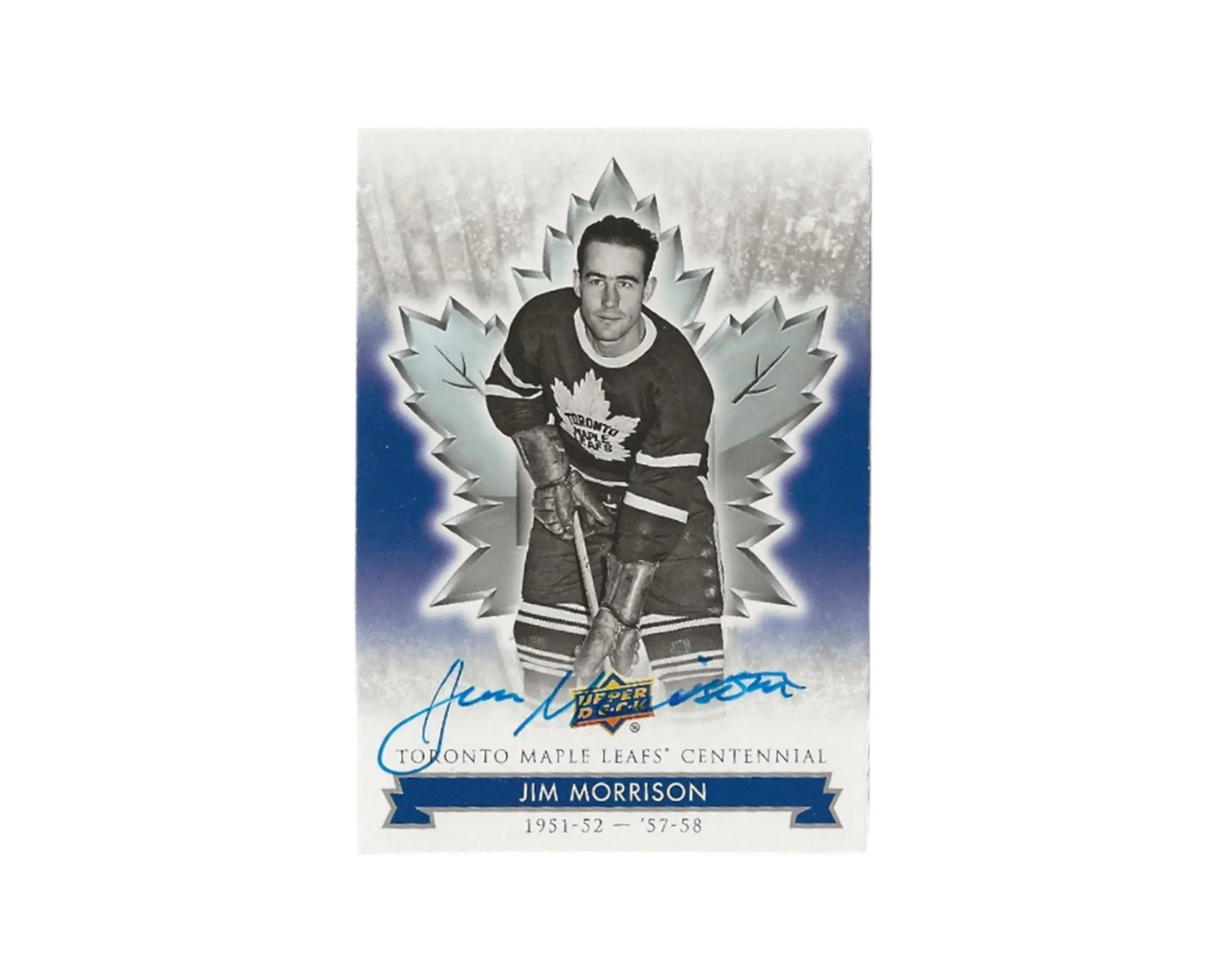 Jim Morrison Autographed 2017 Upper Deck Toronto Maple Leafs Centennial #51 Hockey Card