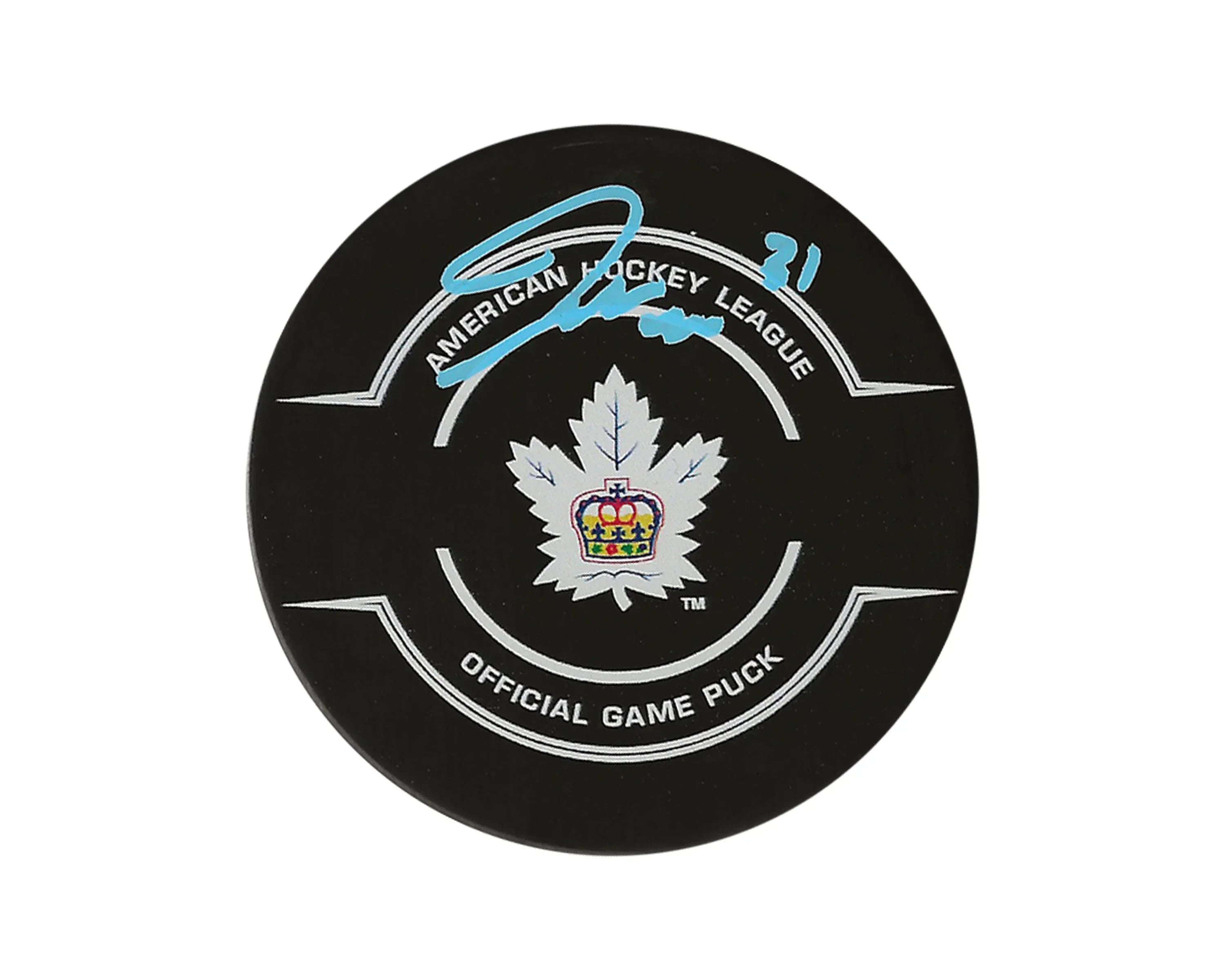 Joseph Woll Autographed Toronto Marlies Official Game Puck
