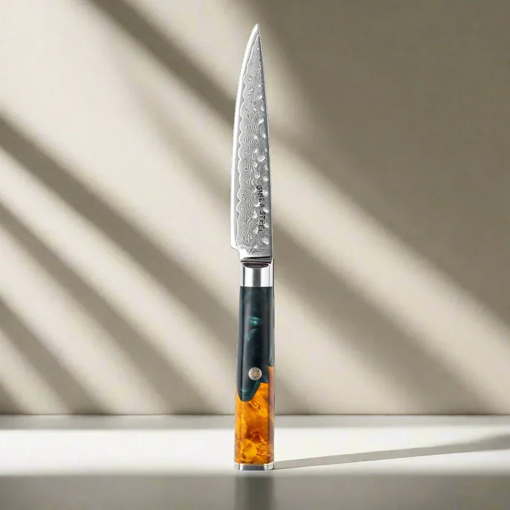 Kaze Katana 6″ Utility Knife | Damascus Steel by Ginza Steel - Image 8