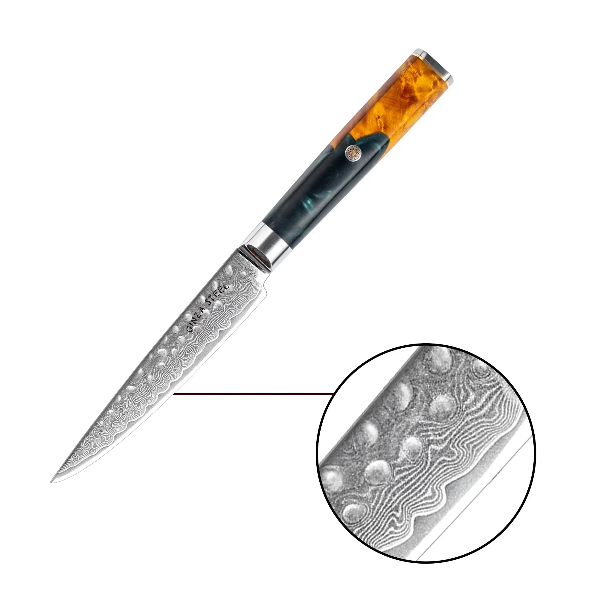 Kaze Katana 6″ Utility Knife | Damascus Steel by Ginza Steel - Image 7