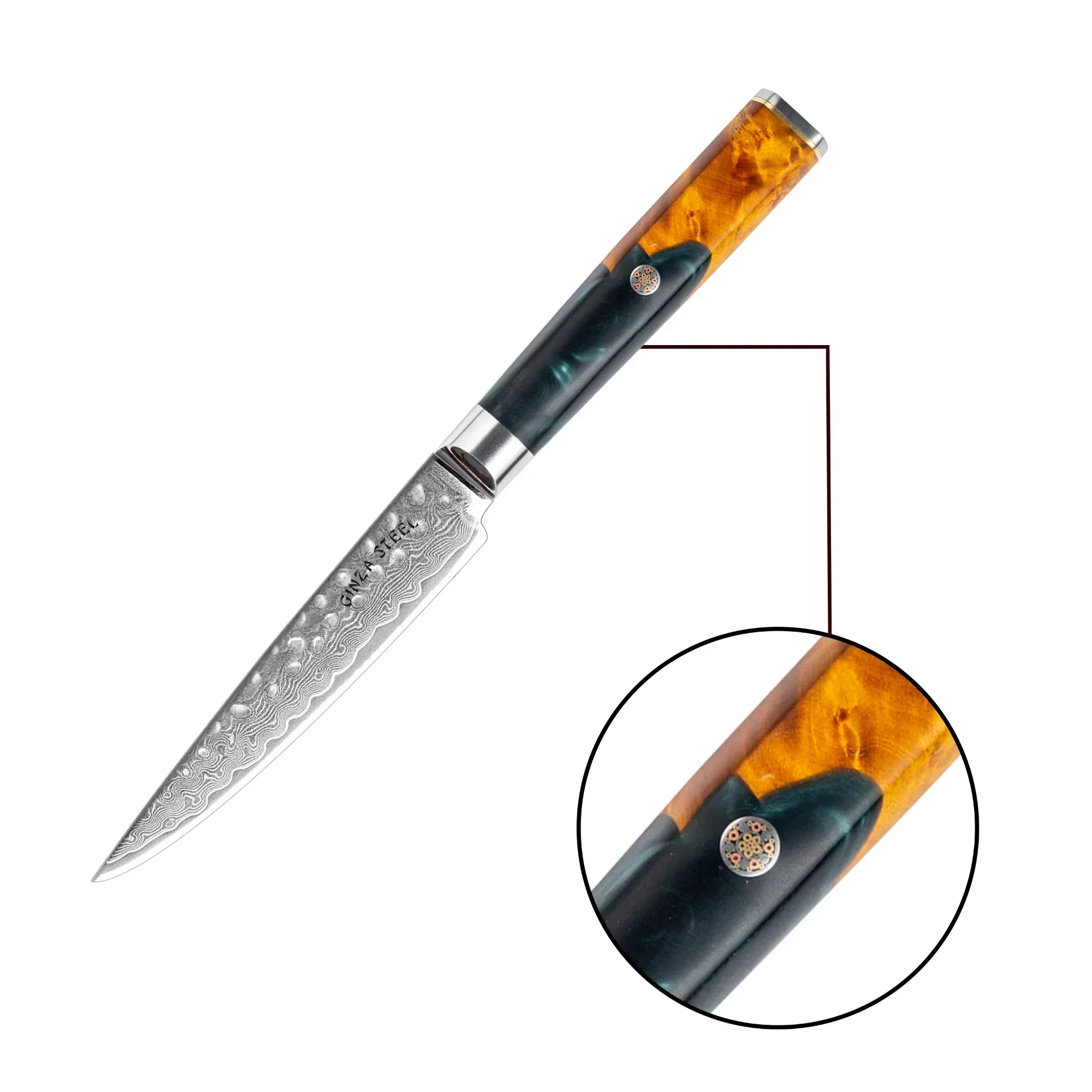 Kaze Katana 6″ Utility Knife | Damascus Steel by Ginza Steel - Image 6