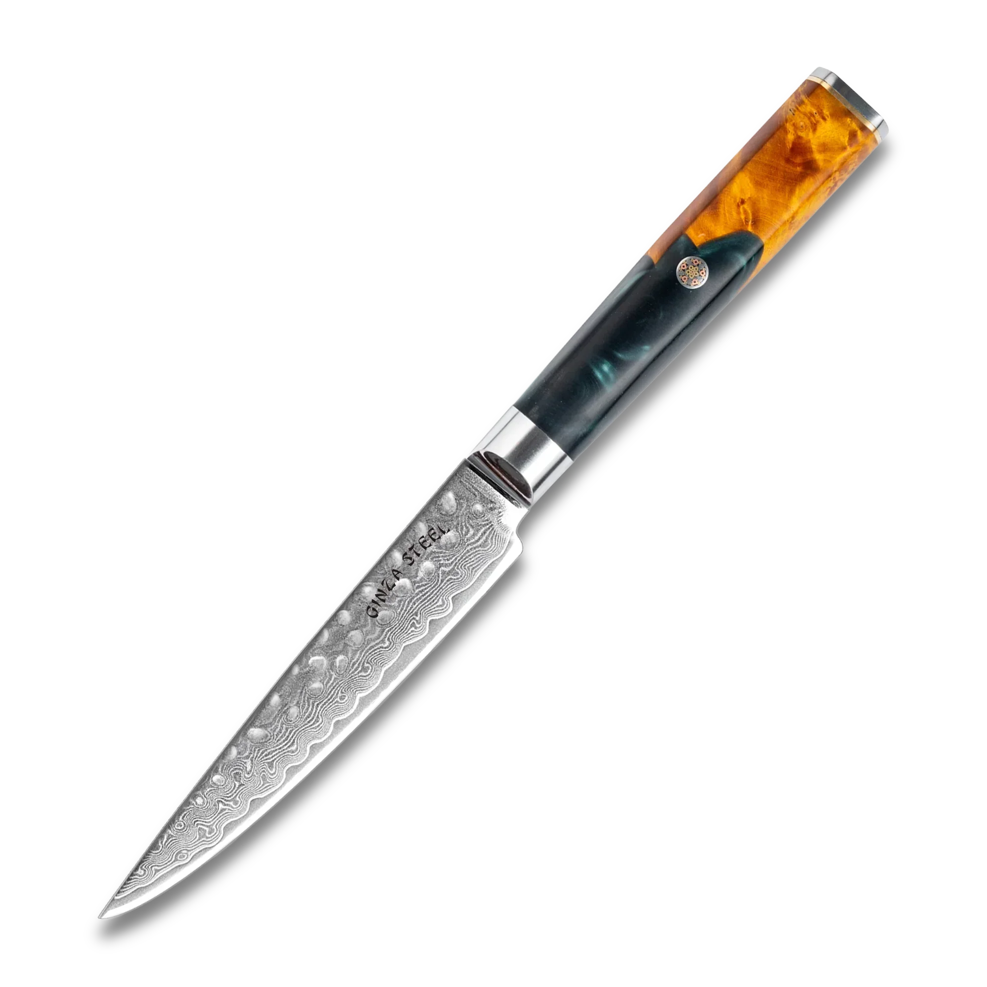 Kaze Katana 6″ Utility Knife | Damascus Steel by Ginza Steel