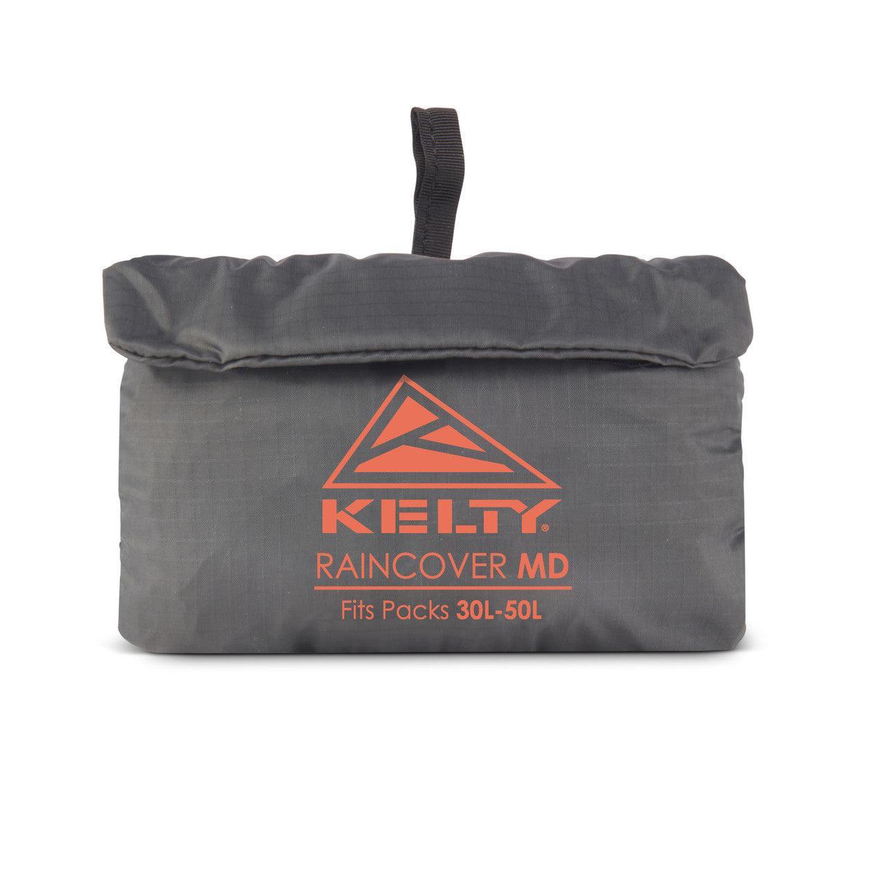 Kelty Raincover MD gray waterproof bag for 30L-50L backpacks with orange logo