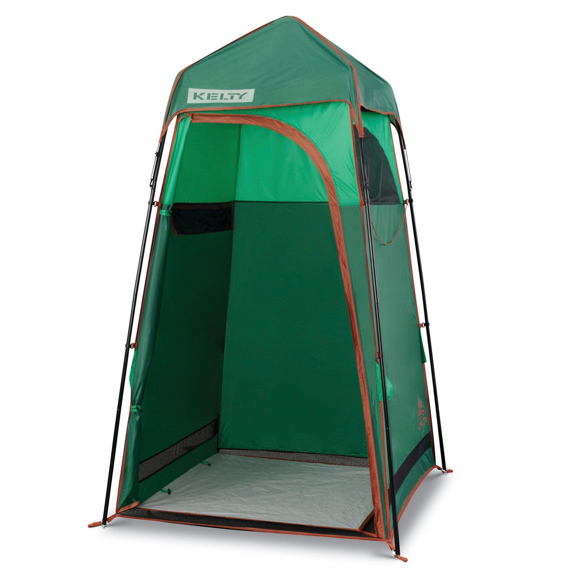 Kelty Discovery H2GO green outdoor shower tent with open door for camping