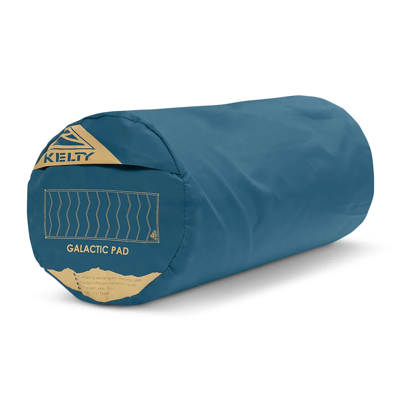 Kelty Galactic Pad camping sleeping pad in blue roll-up storage bag