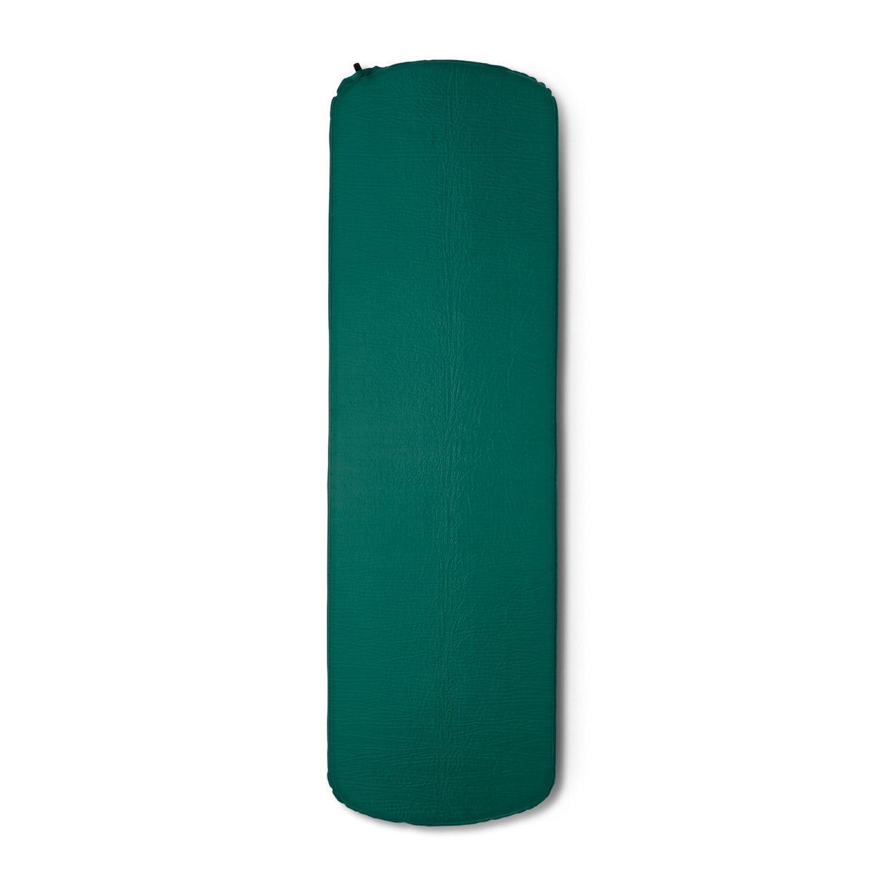 Mistral Posy Green yoga mat on white background, textured surface, rectangular shape