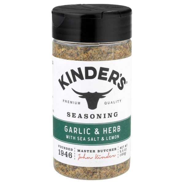 Kinder's Garlic Herb with Lemon and Sea Salt seasoning