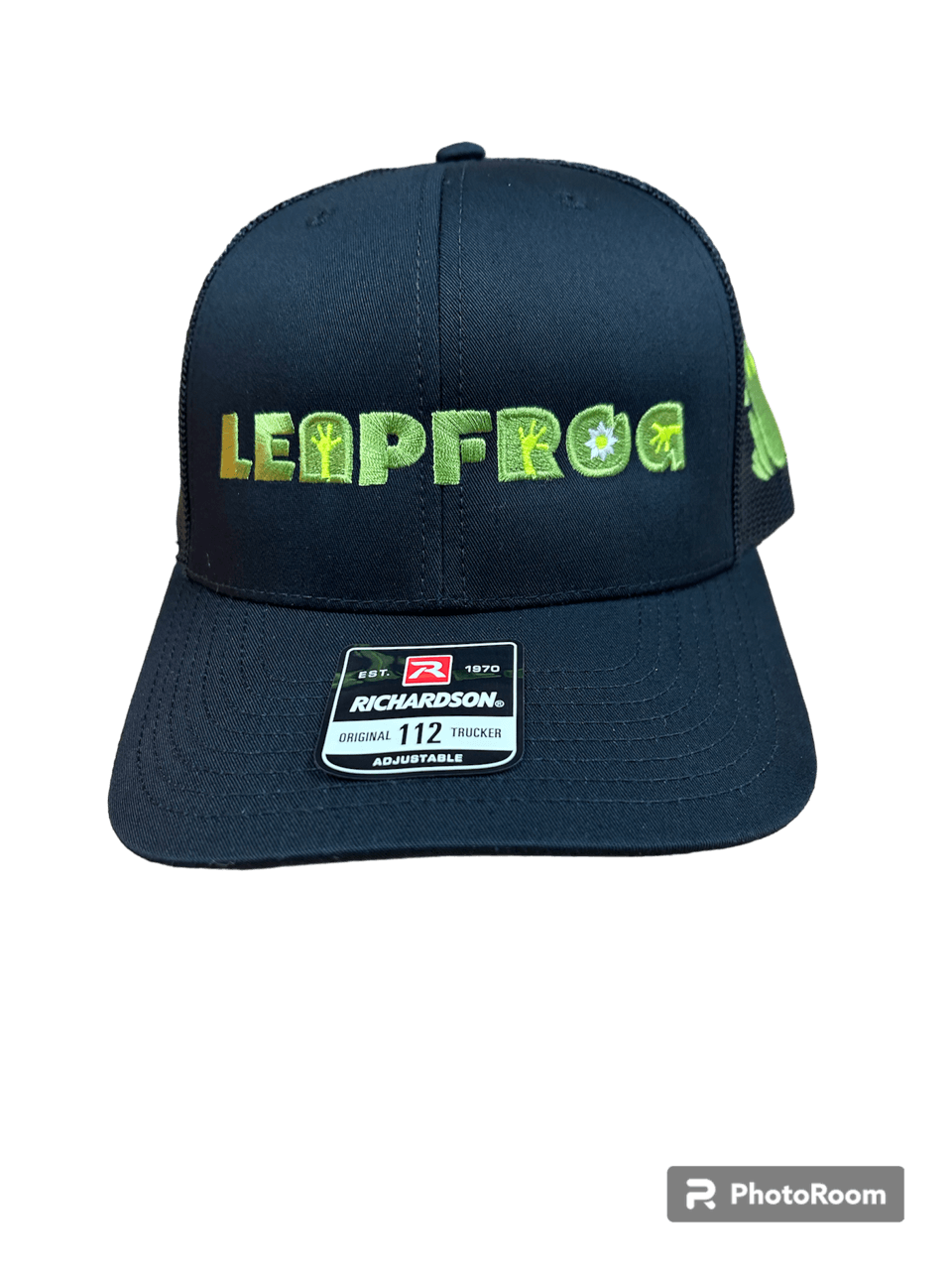 Leapfrog Trucker Cap - Black/Lime Green - Leapfrog Outdoor Sports and Apparel